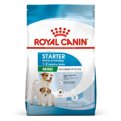 Royal Canin Mini Starter Küçük Irk Anne ve Yavru Köpek Maması 4 Kg + Temizlik Mendili - 1