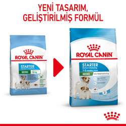 Royal Canin Mini Starter Küçük Irk Anne ve Yavru Köpek Maması 4 Kg + Mama Saklama Kovası + Temizlik Mendili - Thumbnail