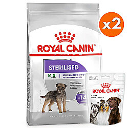 Royal Canin Mini Sterilised Küçük Irk Kısırlaştırılmış Köpek Maması 3 Kg x 2 Adet + 2 Adet Royal Canin Köpek Ödülü - Royal Canin