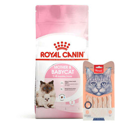 Royal Canin - Royal Canin Mother & Babycat Yavru Kedi Maması 4 Kg + Wanpy Creamy Treat 5x14 Gr