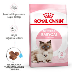 Royal Canin Mother & Babycat Yavru Kedi Maması 4 Kg x 2 Adet + 2 Adet Crocus Cream Ödül 4x15 Gr - Thumbnail