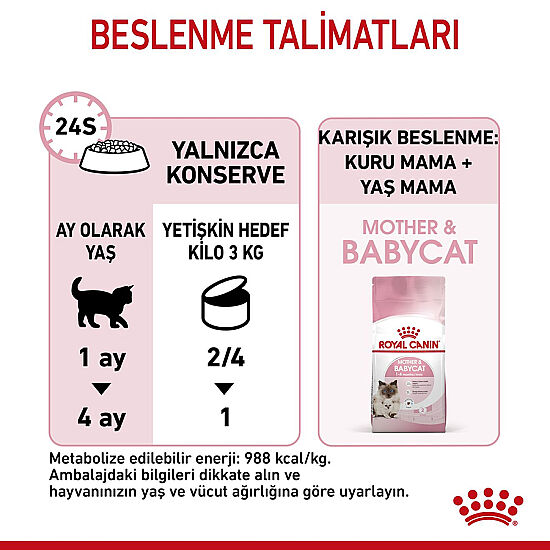 Royal Canin Mother Babycat Instinctive Anne ve Yavru Yaş Kedi Maması 195 Gr x 6 Adet - 8