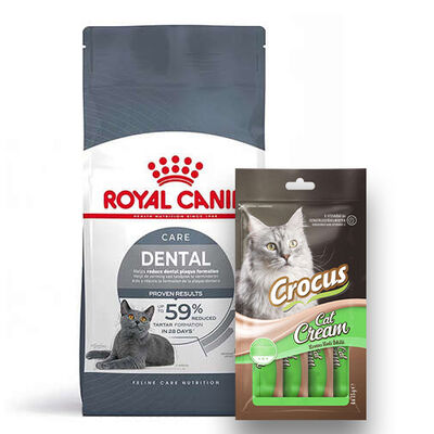 Royal Canin Dental Care Diş Sağlığı Kedi Maması 1,5 Kg + Crocus Cream Ödül 4x15 Gr Royal Canin Dental Care Diş Sağlığı Kedi Maması 1,5 Kg + Crocus Cream Ödül 4x15 Gr