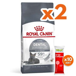 Royal Canin Dental Care Diş Sağlığı Kedi Maması 1,5 Kg x 2 Adet + 10 Adet Wooc Lolipop Ödül - Royal Canin