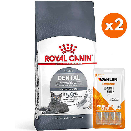 Royal Canin Dental Care Diş Sağlığı Kedi Maması 1,5 Kg x 2 Adet + 2 Paket Wahlen Multivitamin 4x15 - 1