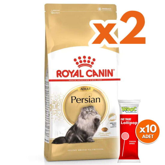 Royal Canin Persian İran Kedisi Irk Maması 4 Kg x 2 Adet + 10 Adet Wooc Lolipop Ödül - 1