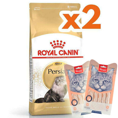 Royal Canin Persian İran Kedisi Irk Maması 4 Kg x 2 Adet + 2 Adet Wanpy Creamy Treat 5x14 Gr