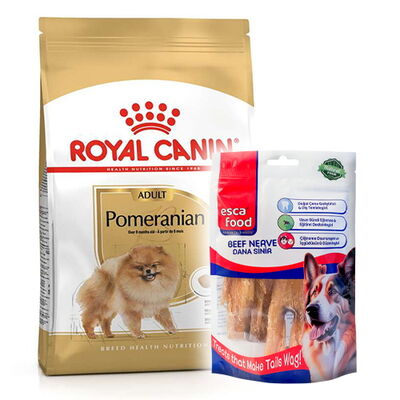 Royal Canin Pomeranian Yetişkin Köpek Irk Maması 3 Kg + Esca Food Köpek Ödülü