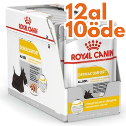 Royal Canin - Royal Canin Pouch Dermacomfort Deri Tüy Sağlığı Köpek Yaş Maması 85 Gr - BOX - 12 Al 10 Öde