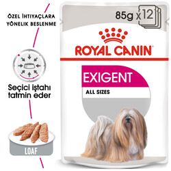 Royal Canin Pouch Exigent Adult Tüm Irklar İçin Köpek Yaş Maması 85 Gr - BOX - 12 Al 10 Öde - Thumbnail