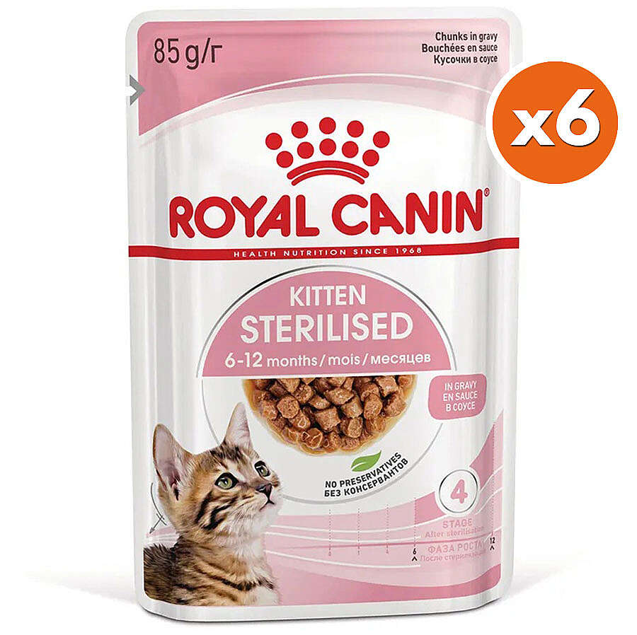 Royal Canin Pouch Gravy Kitten Sterilised Kısırlaştırılmış Yavru Yaş Kedi Maması 85 Gr x 6 Adet