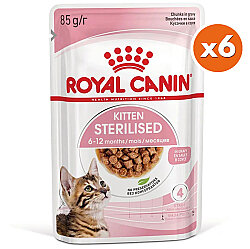 Royal Canin Pouch Gravy Kitten Sterilised Kısırlaştırılmış Yavru Yaş Kedi Maması 85 Gr x 6 Adet - Royal Canin