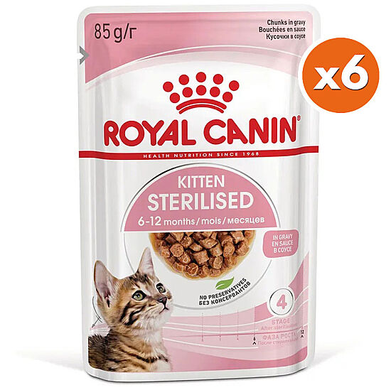Royal Canin Pouch Gravy Kitten Sterilised Kısırlaştırılmış Yavru Yaş Kedi Maması 85 Gr x 6 Adet - 1