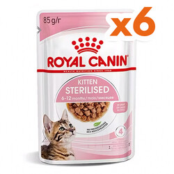 Royal Canin - Royal Canin Pouch Gravy Kitten Sterilised Yaş Yavru Kısır Kedi Maması 85 Gr x 6 Adet