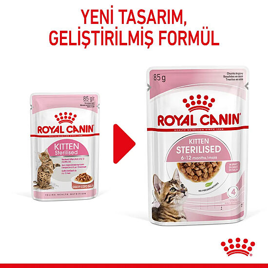 Royal Canin Pouch Gravy Kitten Sterilised Kısırlaştırılmış Yavru Yaş Kedi Maması 85 Gr - 3