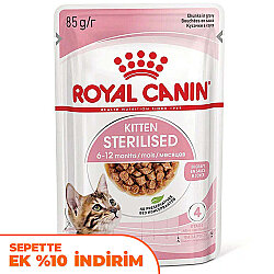 Royal Canin Pouch Gravy Kitten Sterilised Kısırlaştırılmış Yavru Yaş Kedi Maması 85 Gr - Royal Canin