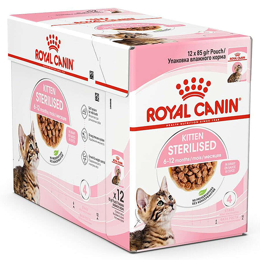 Royal Canin BOX Pouch Gravy Kitten Sterilised Kısırlaştırılmış Yavru Yaş Kedi Maması 85 Gr x 12 Adet