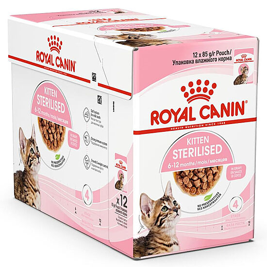 Royal Canin BOX Pouch Gravy Kitten Sterilised Kısırlaştırılmış Yavru Yaş Kedi Maması 85 Gr x 12 Adet - 1