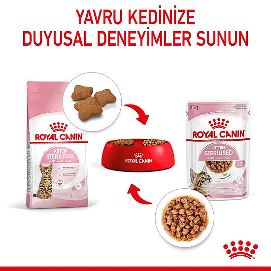 Royal Canin BOX Pouch Gravy Kitten Sterilised Kısırlaştırılmış Yavru Yaş Kedi Maması 85 Gr x 12 Adet - 4