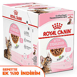 Royal Canin BOX Pouch Gravy Kitten Sterilised Kısırlaştırılmış Yavru Yaş Kedi Maması 85 Gr x 12 Adet - Royal Canin