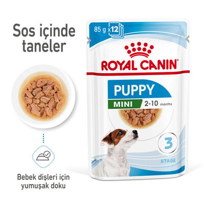 Royal Canin Pouch Mini Puppy Yavru Köpek Yaş Maması 85 Gr - BOX - 12 Al 10 Öde