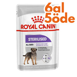 Royal Canin - Royal Canin Pouch Sterilised Adult Tüm Irklar İçin Kısır Köpek Yaş Maması 85 Gr - 6 Al 5 Öde