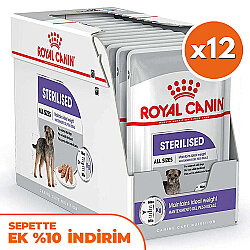 Royal Canin Pouch Sterilised Adult Tüm Irklar İçin Kısırlaştırılmış Köpek Yaş Maması 85 Gr - BOX - x 12 Adet - Royal Canin