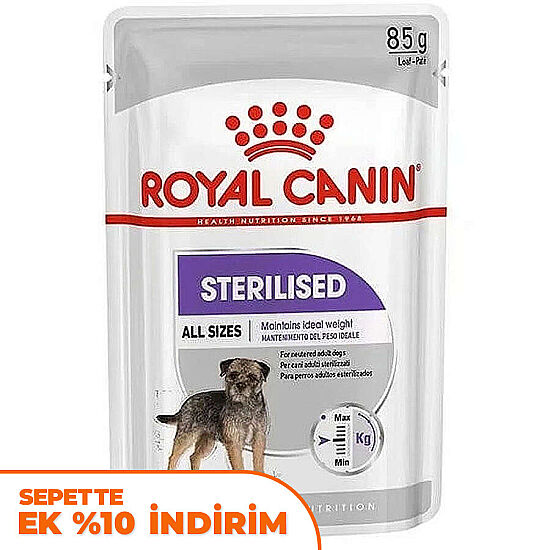 Royal Canin Pouch Sterilised Adult Tüm Irklar İçin Kısırlaştırılmış Köpek Yaş Maması 85 Gr - 1