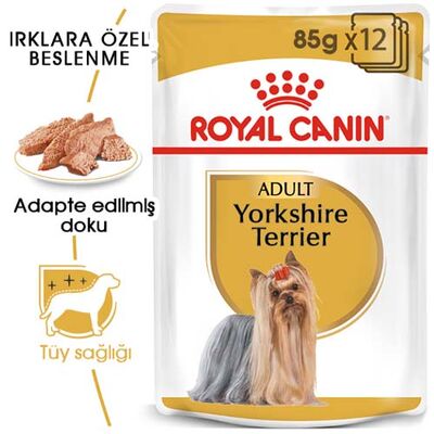 Royal Canin Pouch Yorkshire Terrier Irkı Özel Yaş Köpek Maması 85 Gr - BOX - 12 Al 10 Öde