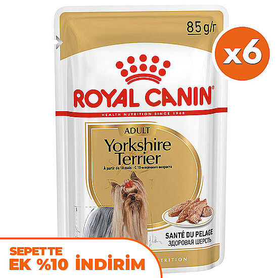 Royal Canin Pouch Yorkshire Terrier Irkı Özel Yaş Köpek Maması 85 Gr x 6 Adet - 1
