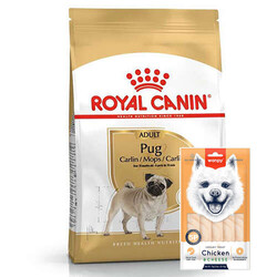 Royal Canin - Royal Canin Pug Irkına Özel Köpek Maması 1,5 Kg + Wanpy Creamy Treat 5x14 Gr