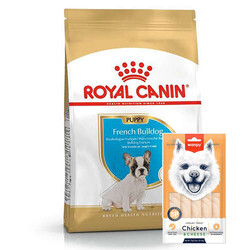 Royal Canin - Royal Canin French Bulldog Puppy Yavru Köpek Maması 3 Kg + Wanpy Creamy Treat 5x14 Gr