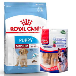 Royal Canin - Royal Canin Medium Puppy Orta Irk Yavru Köpek Maması 4 Kg + Esca Food Köpek Ödülü
