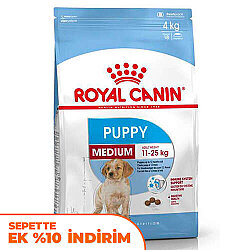 Royal Canin Medium Puppy Orta Irk Yavru Köpek Maması 4 Kg + Temizlik Mendili - Royal Canin