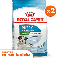 Royal Canin Mini Puppy Küçük Irk Yavru Köpek Maması 4 Kg x 2 Adet + Temizlik Mendili - Royal Canin