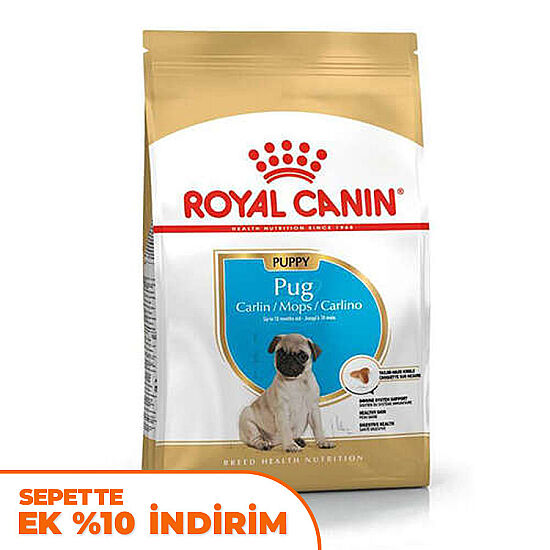 Royal Canin Pug Puppy Irkına Özel Yavru Köpek Maması 1,5 Kg + Temizlik Mendili - 1