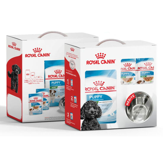 Royal Canin Puppy Yavru Köpek Maması 2 Kg + 6 Adet Puppy 85 Gr Yaş Mama + Mama Kabı - 2