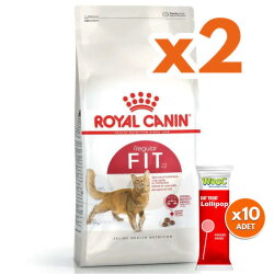 Royal Canin Regular Fit Kedi Maması 4 Kg x 2 Adet + 10 Adet Wooc Lolipop Ödül - Royal Canin