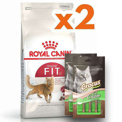 Royal Canin Regular Fit Kedi Maması 4 Kg x 2 Adet + 2 Adet Crocus Cream Ödül 4x15 Gr Royal Canin Regular Fit Kedi Maması 4 Kg x 2 Adet + 2 Adet Crocus Cream Ödül 4x15 Gr