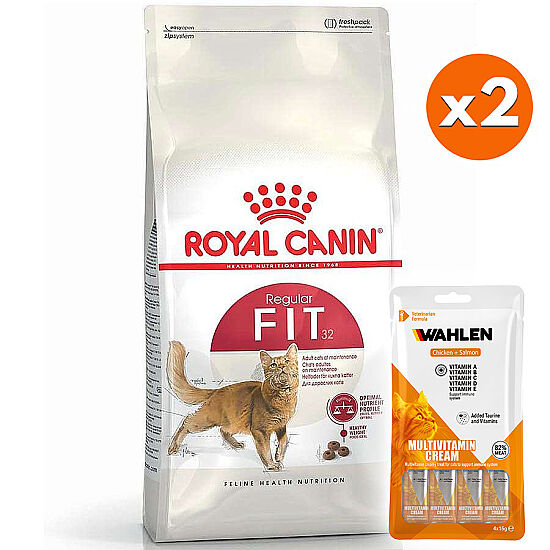 Royal Canin Regular Fit Yetişkin Kedi Maması 15 Kg x 2 Adet + 8 Paket Wahlen Multivitamin 4x15 Gr - 1