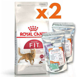 Royal Canin - Royal Canin Regular Fit Yetişkin Kedi Maması 15 Kg x 2 Adet + 2 Adet 10Lu Lolipop Kedi Ödülü