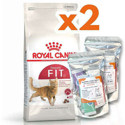 Royal Canin Regular Fit Yetişkin Kedi Maması 15 Kg x 2 Adet + 2 Adet 10Lu Lolipop Kedi Ödülü + Temizlik Mendili