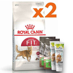 Royal Canin - Royal Canin Regular Fit Yetişkin Kedi Maması 15 Kg x 2 Adet + 2 Adet Crocus Cream 4x15 Gr + Garden Mix Paste