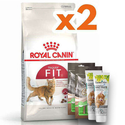 Royal Canin Regular Fit Yetişkin Kedi Maması 15 Kg x 2 Adet + 2 Adet Crocus Cream 4x15 Gr + Garden Mix Paste