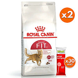 Royal Canin Regular Fit Kedi Maması 10 Kg x 2 Adet + 30 Adet Wooc Lolipop Ödül - Royal Canin