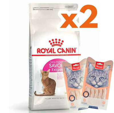 Royal Canin Savour Exigent Seçici Kedi Maması 10 Kg x 2 Adet + 2 Adet Wanpy Creamy Treat 5x14 Gr