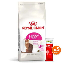 Royal Canin Fussy Exigent Seçici Kedi Maması 4 Kg + 5 Adet Wooc Lolipop Ödül - Royal Canin