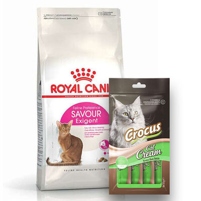 Royal Canin Savour Exigent Seçici Kedi Maması 4 Kg + Crocus Cream Ödül 4x15 Gr