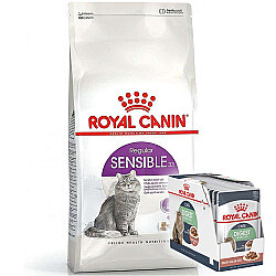 Royal Canin Sensible Hassas Kedi Maması 15 Kg + 12 Adet Royal Canin Yaş Mama - Royal Canin