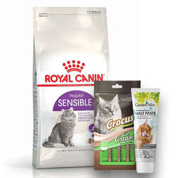 Royal Canin - Royal Canin Sensible Hassas Kedi Maması 15 Kg + Crocus Cream 4x15 Gr + Garden Mix Paste